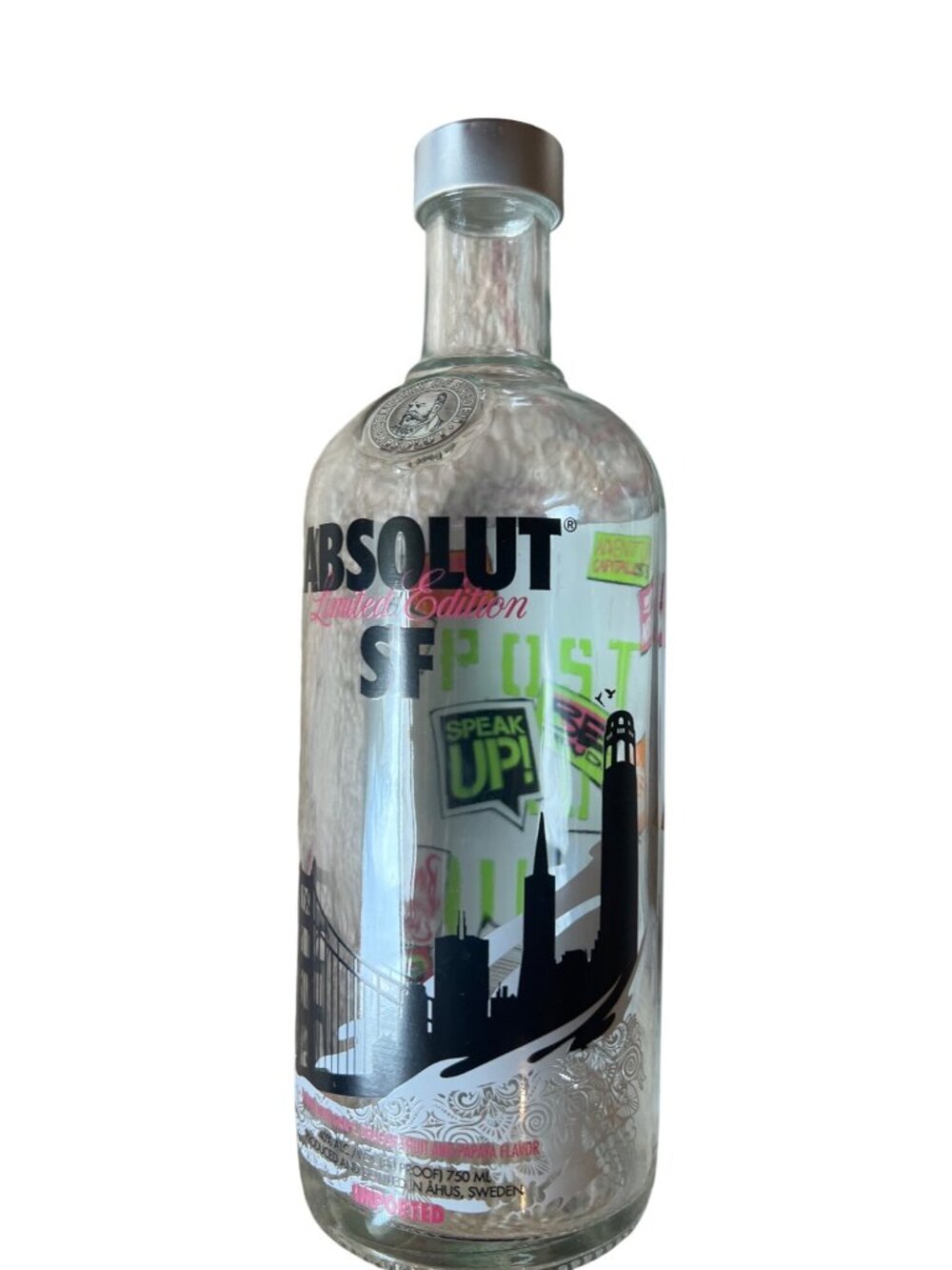 Absolut Limited Edition Vodka bottle San Francisco Empty